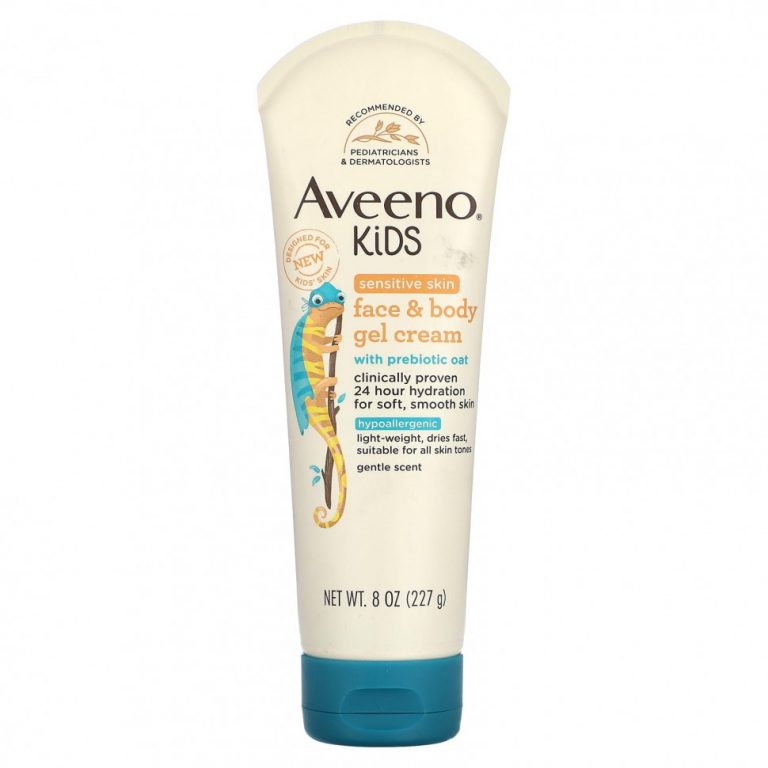 Aveeno, Детский, гель-крем для лица и тела, нежный, 227 г (8 унций)