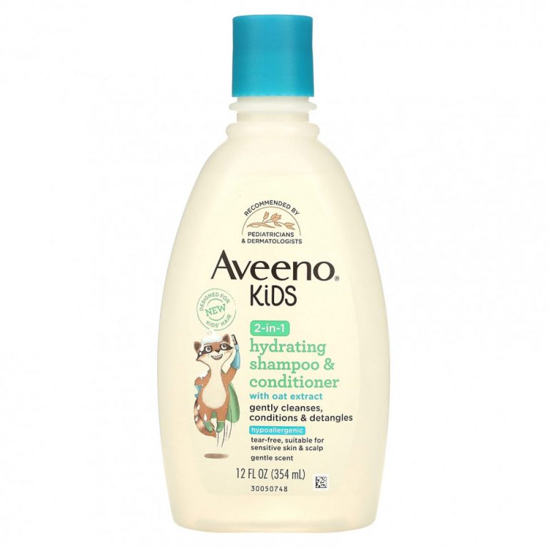 Aveeno, Для детей, увлажняющий шампунь и кондиционер 2 в 1 с экстрактом овса, 354 мл (12 жидк. Унций)