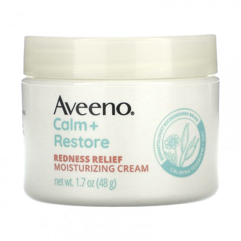 Aveeno, Calm + Restore, увлажняющий крем для снятия покраснений, для чувствительной кожи, без отдушек, 48 г (1,7 унции)