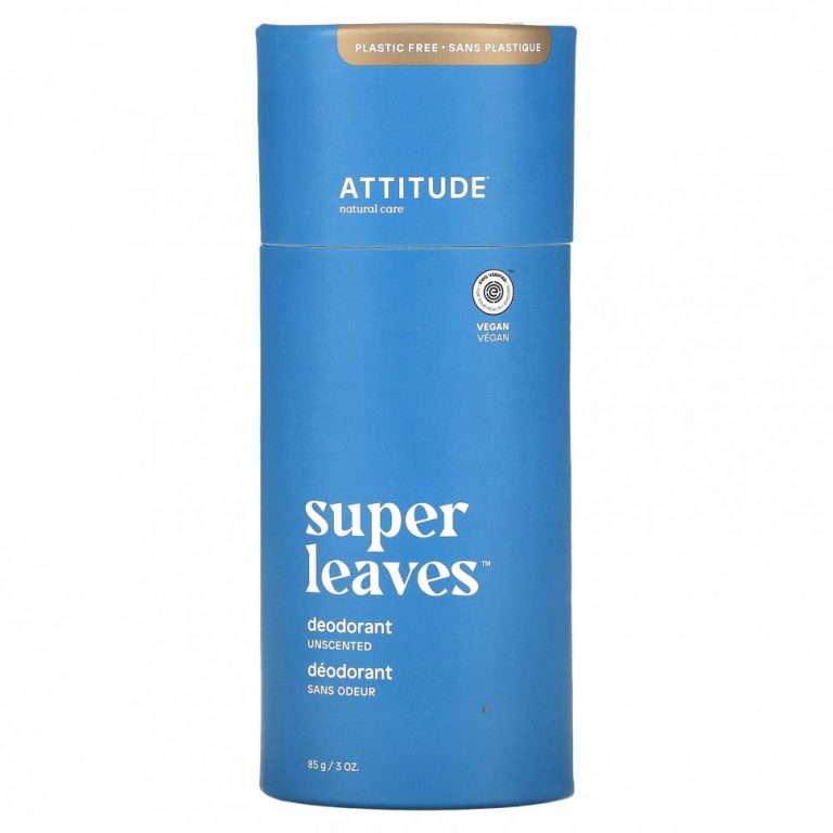 ATTITUDE, Дезодорант Super Leaves, без запаха, 85 г (3 унции)