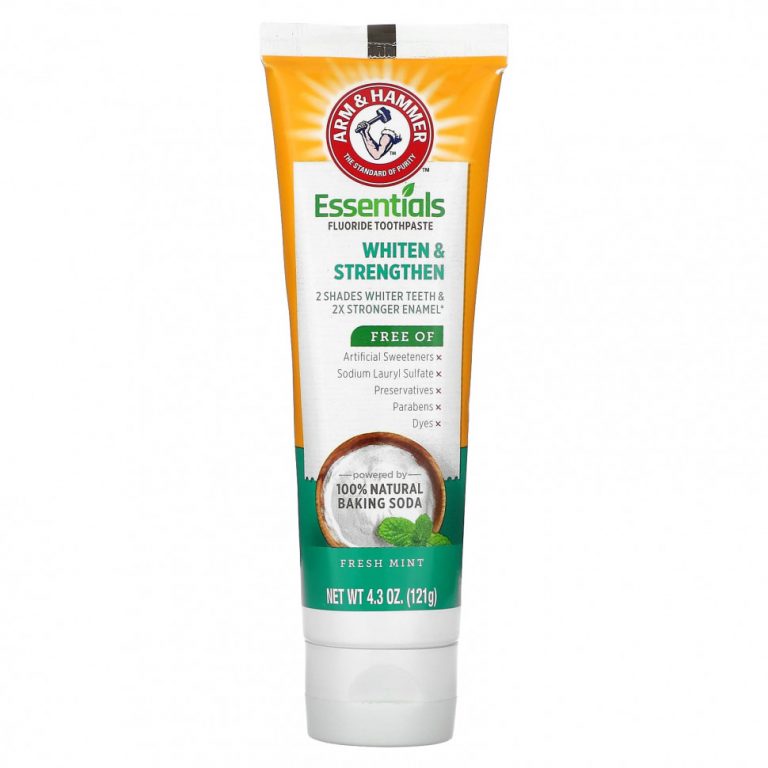 Arm & Hammer, Whiten & Strengthen, зубная паста с незаменимыми фторами, свежая мята, 121 г (4,3 унции)