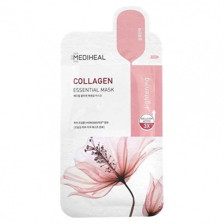 Mediheal, Collagen, Essential Beauty Mask, 1 шт., 24 мл (0,81 жидк. Унции)