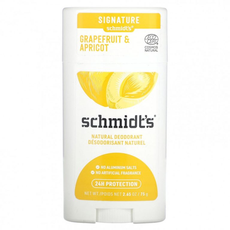 Schmidt’s, Натуральный дезодорант, грейпфрут и абрикос, 75 г (2,65 унции)