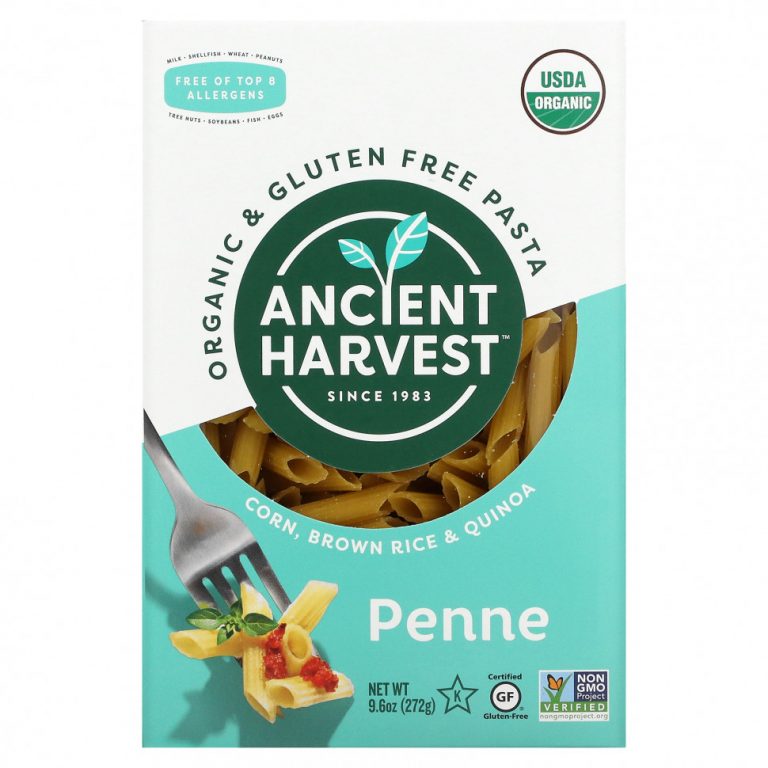 Ancient Harvest, Organic & Gluten Free Pasta, Penne, Corn, Brown Rice & Quinoa, 9.6 oz (272 g)