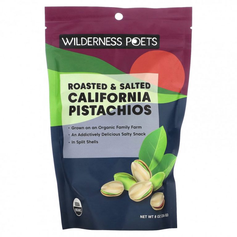 Wilderness Poets, Roasted and Salted Pistachios, 8 oz, (226.8 g)