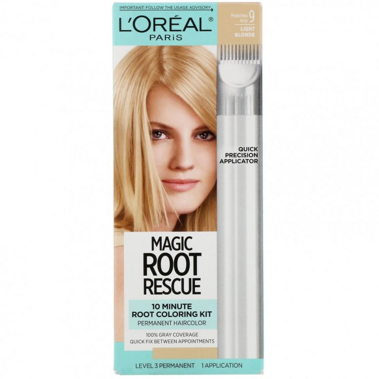 L’Oreal, Magic Root Rescue, комплект для окрашивания корней за 10 минут, оттенок 9 «Светлый блонд», на 1 применение