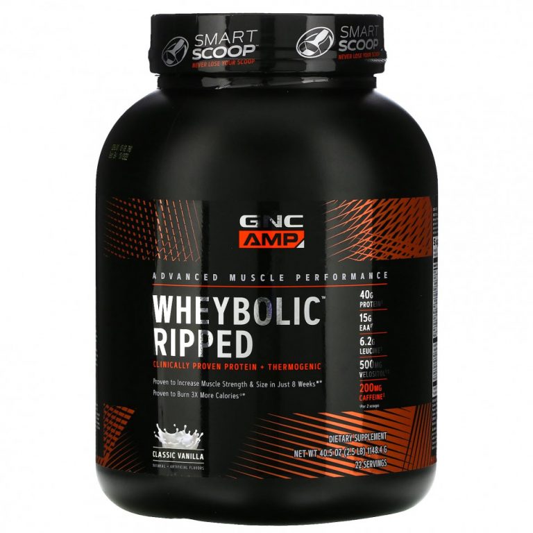 GNC, AMP, WheyBolic Ripped, классическая ваниль, 1148,4 г (2,5 фунта) (Товар снят с продажи)