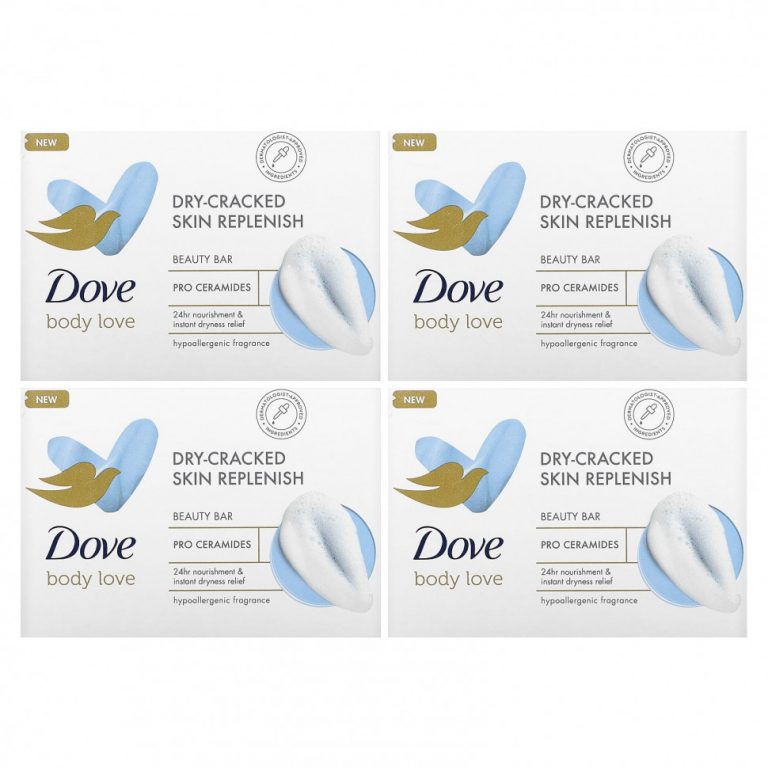 Dove, Body Love, косметическое мыло, восстановление для сухой потрескавшейся кожи, 2 шт., По 106 г (3,75 унции)