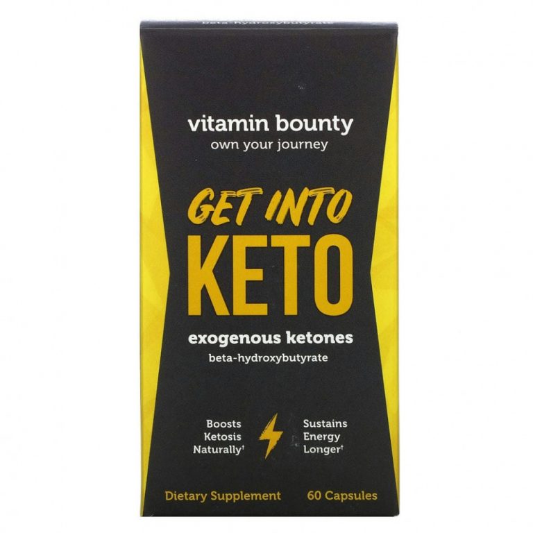 Vitamin Bounty, Get Into Keto, экзогенные кетоны, 60 капсул