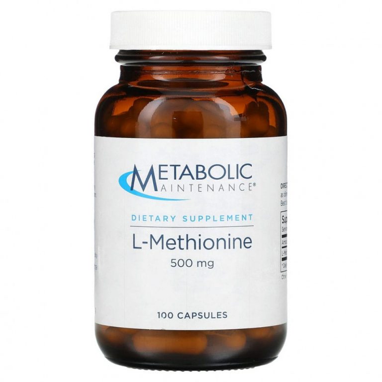 Metabolic Maintenance, L-метионин, 500 мг, 100 капсул