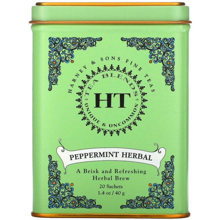 Harney & Sons, HT Tea Blend, чай из перечной мяты, без кофеина, 20 чайных пакетиков, 40 г (1,4 унции)