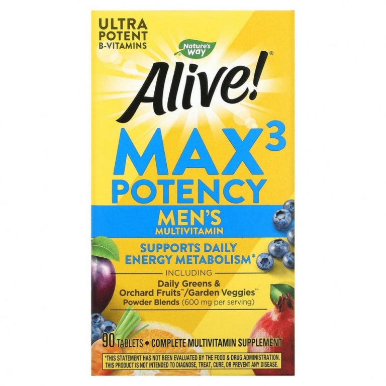 Nature’s Way, Alive! Max3 Potency, мультивитамины для мужчин, 90 таблеток