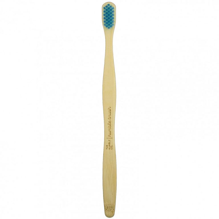 The Humble Co., Humble Bamboo Toothbrush, для взрослых чувствительных людей, синий цвет, 1 зубная щетка