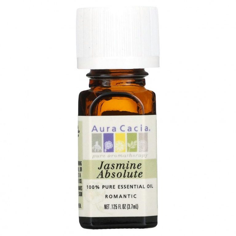 Aura Cacia, чистое эфирное масло, абсолю жасмина, 3,7 мл (0,125 жидк. унции)