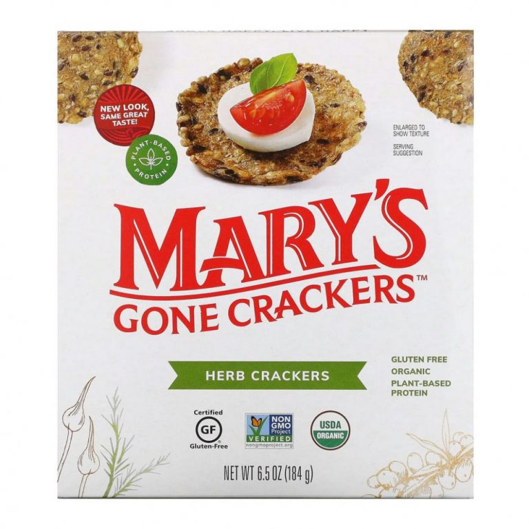 Mary’s Gone Crackers, крекеры с травами, 184 г (6,5 унции)