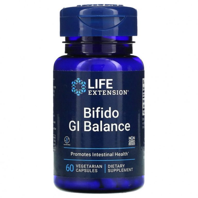 Life Extension, Bifido GI Balance, добавка для поддержки ЖКТ, 60 вегетарианских капсул