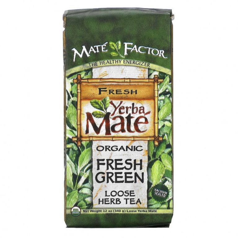 Mate Factor, Органический йерба мате, свежий зеленый листовой чай, 12 унций (340 г)