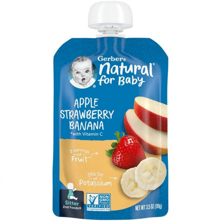 Gerber, Smart Flow, «Яблоко, клубника и банан», 99 г, 3,5 унции