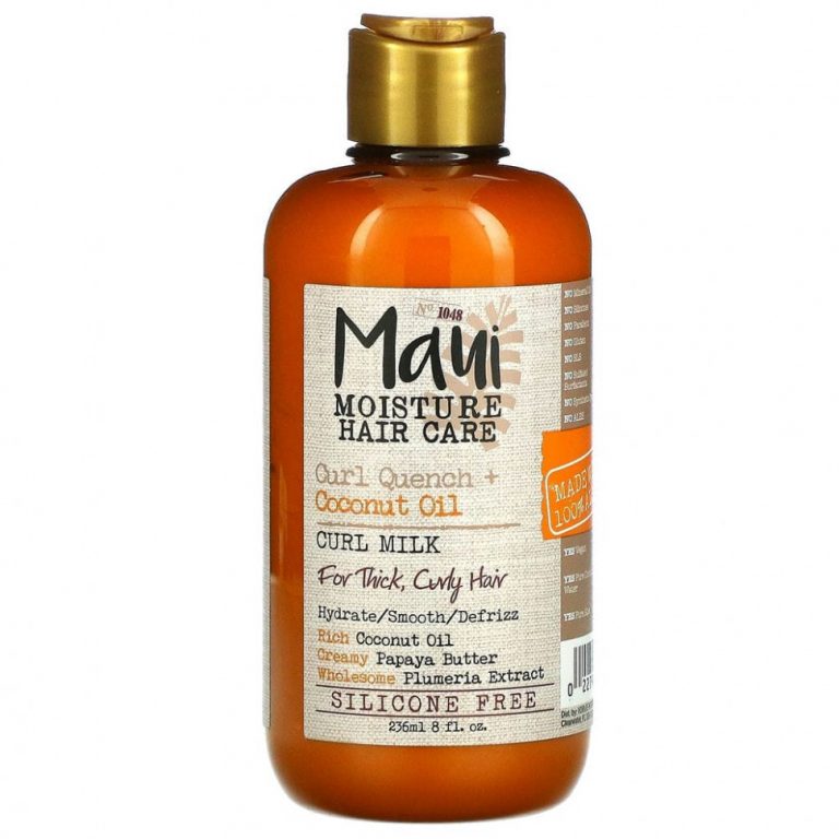 Maui Moisture, Curl Quench + Coconut- Oil, молочко для завивки, для густых и вьющихся волос, 236 мл (8 жидк. Унций)