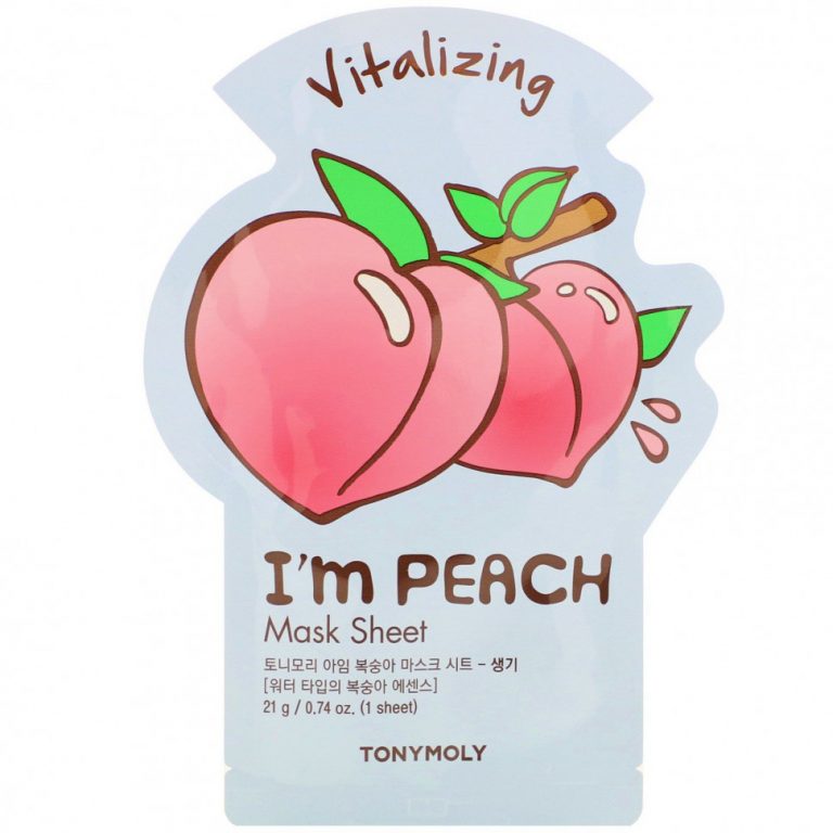 Tony Moly, I’m Peach, тканевая маска для восстановления, 1 шт., 21 г (0,74 унции)