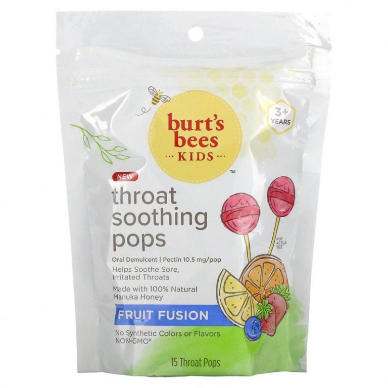 Burt’s Bees, Дети, успокаивающие леденцы, от 3 лет, Fruit Fusion, 15 леденцов