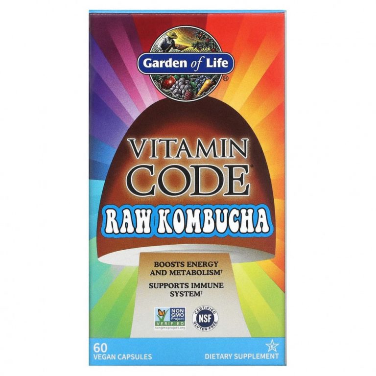 Garden of Life, Vitamin Code, необработанный чайный гриб, 60 веганских капсул