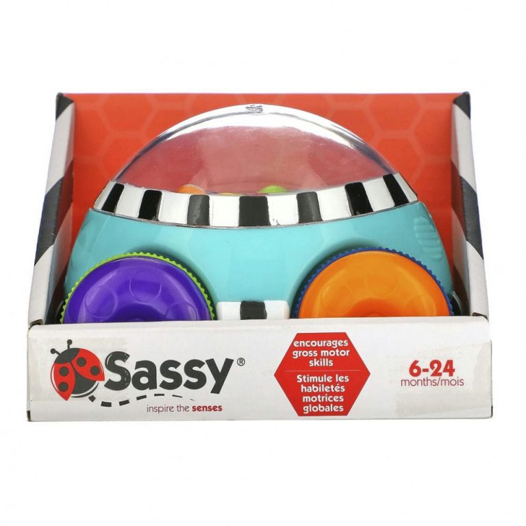 Sassy, Inspire the Senses, Pop n ‘Push Car, машинка для детей в возрасте 6–24 месяца, 1 машинка