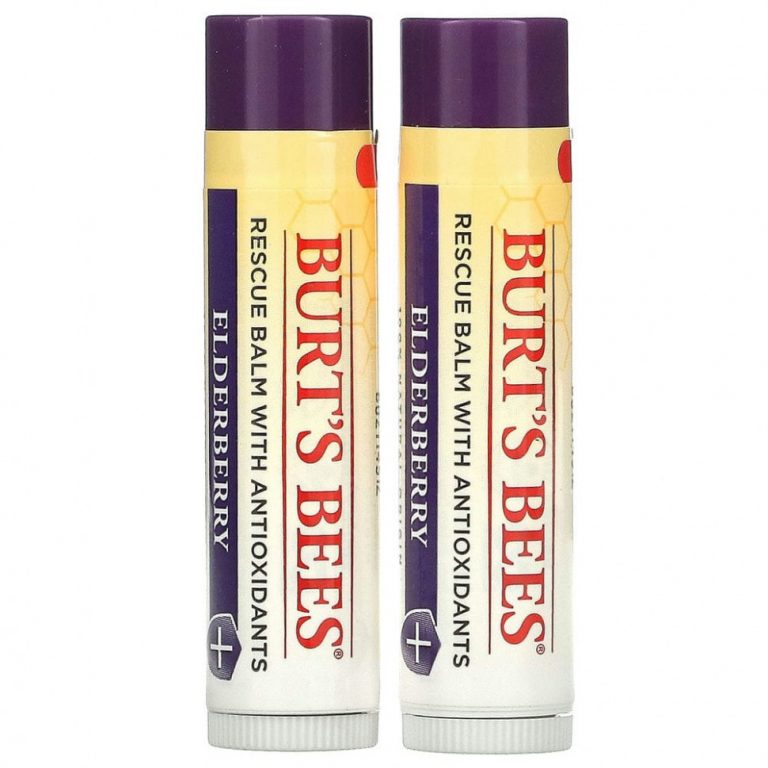 Burt’s Bees, Бальзам Rescue, бузина, 2 шт. В упаковке, 4,25 г (0,15 унции)