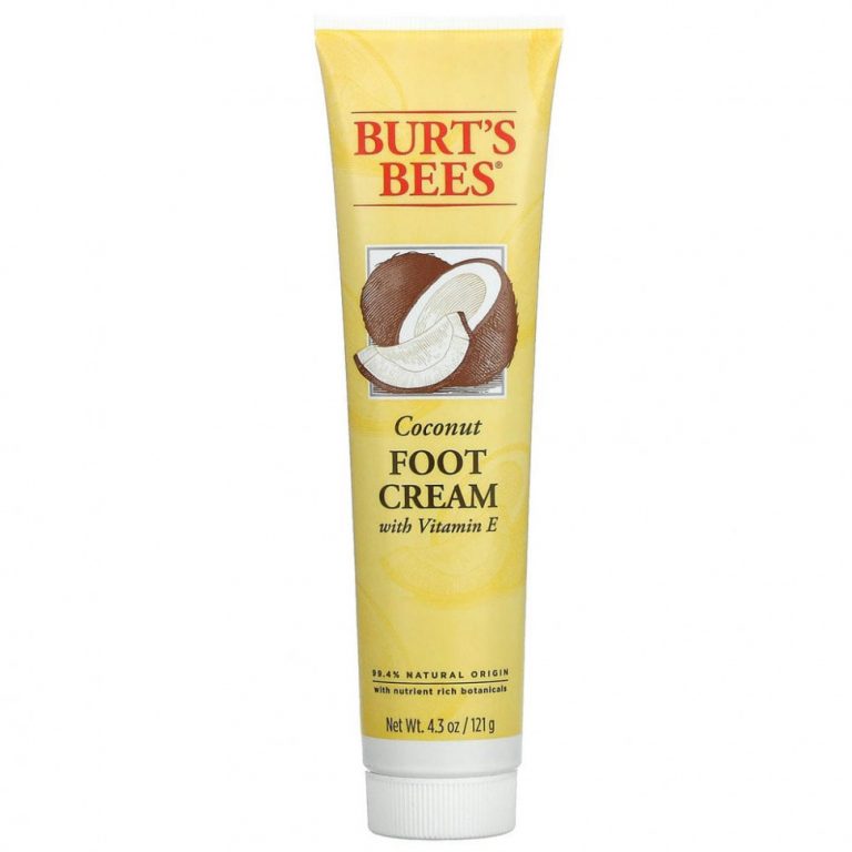 Burt’s Bees, Кокосовый крем для ног с витамином E, 121 г (4,3 унции)