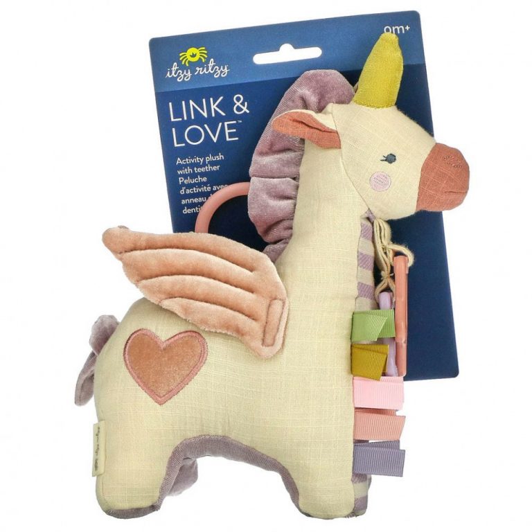 itzy ritzy, Link & Love, Activity Plush with Teether, 0+ Months, Pegs« 1 Teether