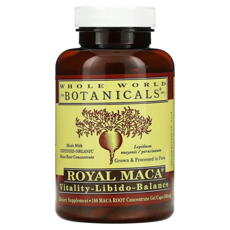 Whole World Botanicals, Royal Maca, 250 мг, 180 капсул