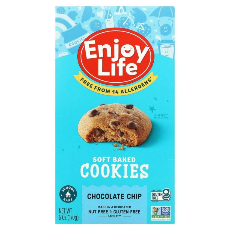 Enjoy Life Foods, Нежные запеченные батончики, с шоколадными чипсами, 5 батончиков, 1.2 унций (34 г) каждый