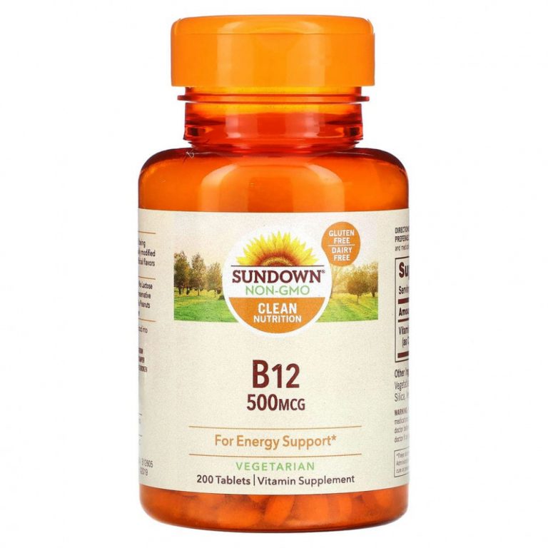 Sundown Naturals, B-12, 500 мкг, 200 таблеток