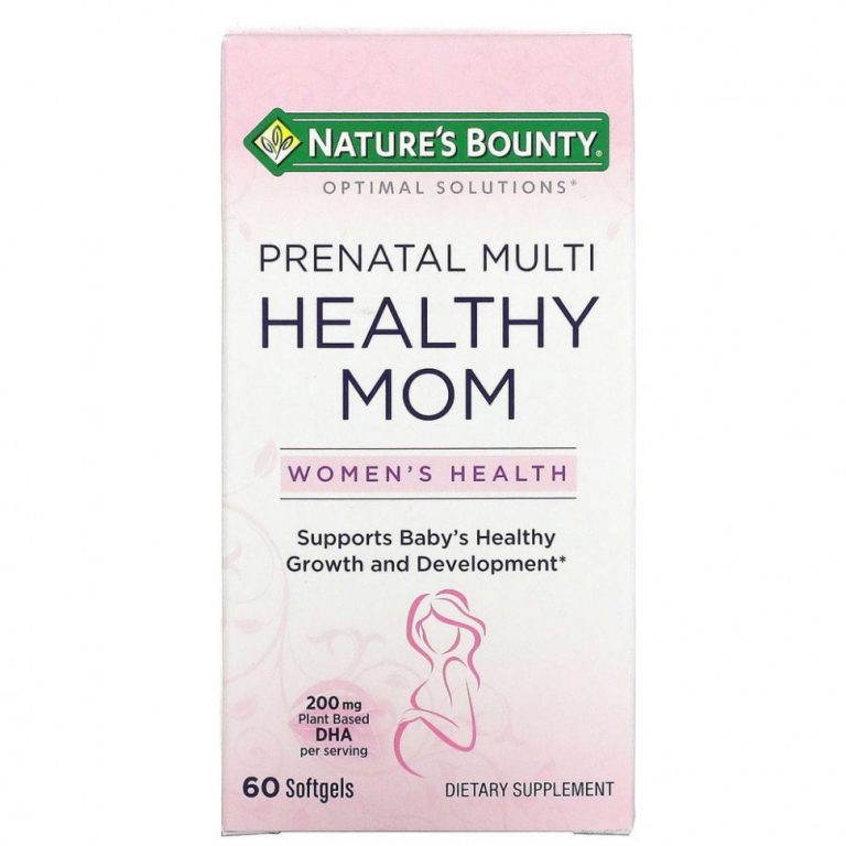 Nature’s Bounty, Optimal Solutions, Healthy Mom, мультивитамины для беременных, 60 мягких таблеток