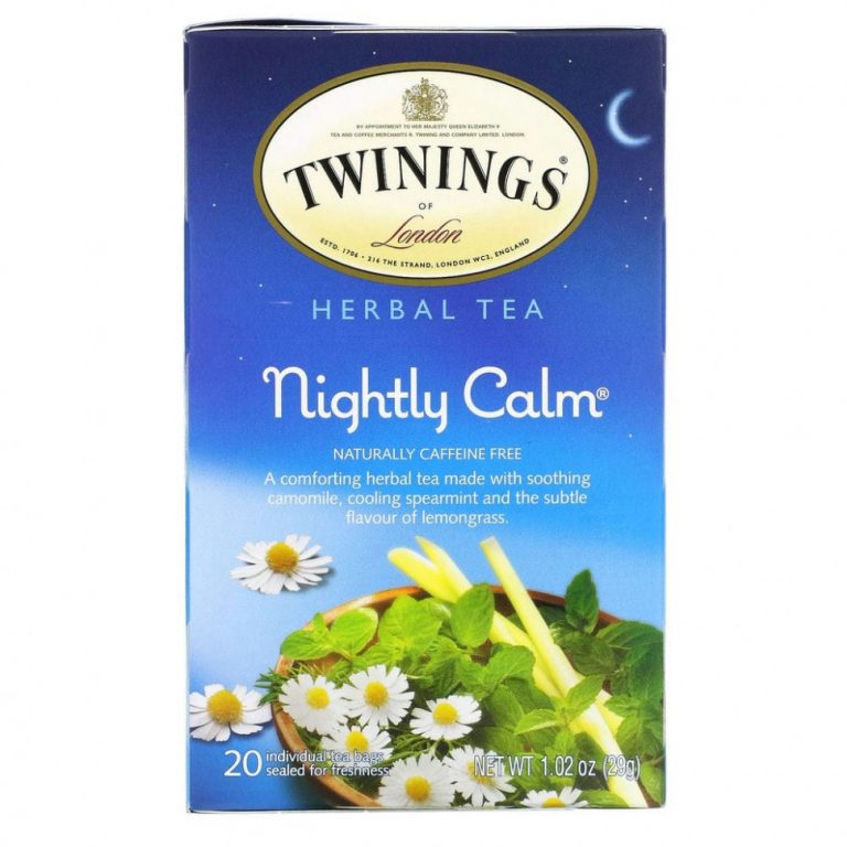 Twinings, Nightly Calm, травяной чай без кофеина, 20 чайных пакетиков, 29 г (1,02 унции)