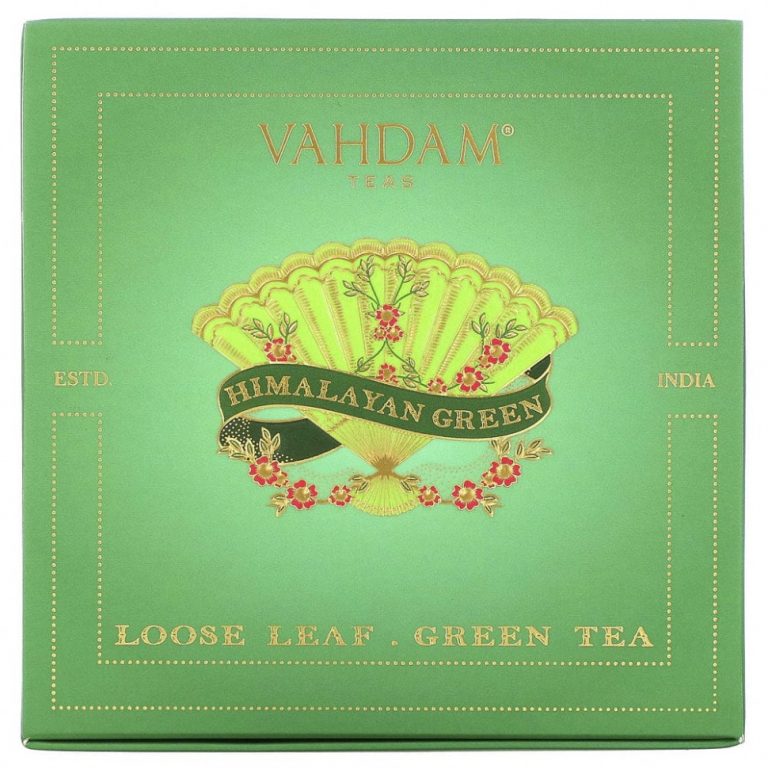 Vahdam Teas, рассыпной зеленый чай, подарочный набор гималайского зеленого чая, 1 жестяная коробка