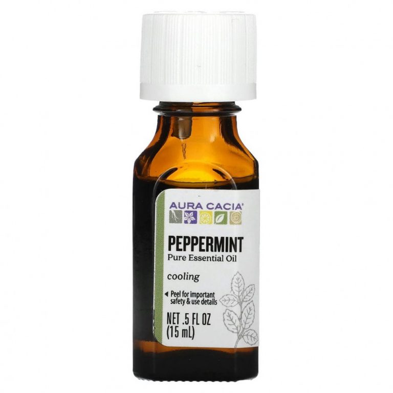 Aura Cacia, Pure Essential Oil, Peppermint, .5 fl oz (15 ml)