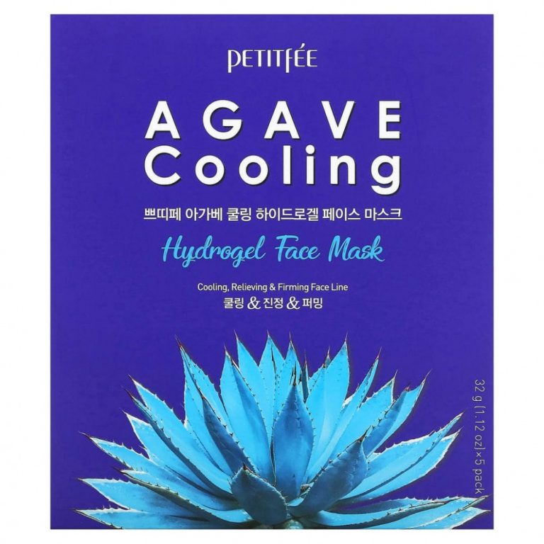 Petitfee, Agave Cooling, гидрогелевая маска для лица, 5 шт. по 32 г (1,12 унции)