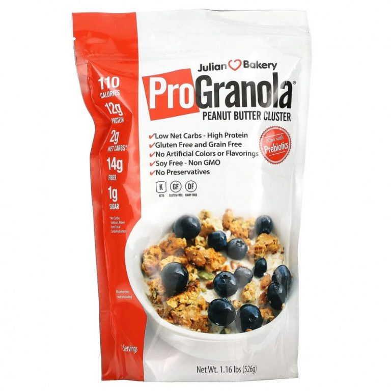 Julian Bakery, Pro Granola, гранола с арахисовым маслом, 526 г (1,16 фунта)