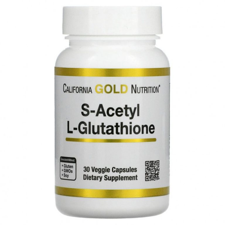 California Gold Nutrition, S-ацетил-L-глутатион, 100 мг, 30 растительных капсул