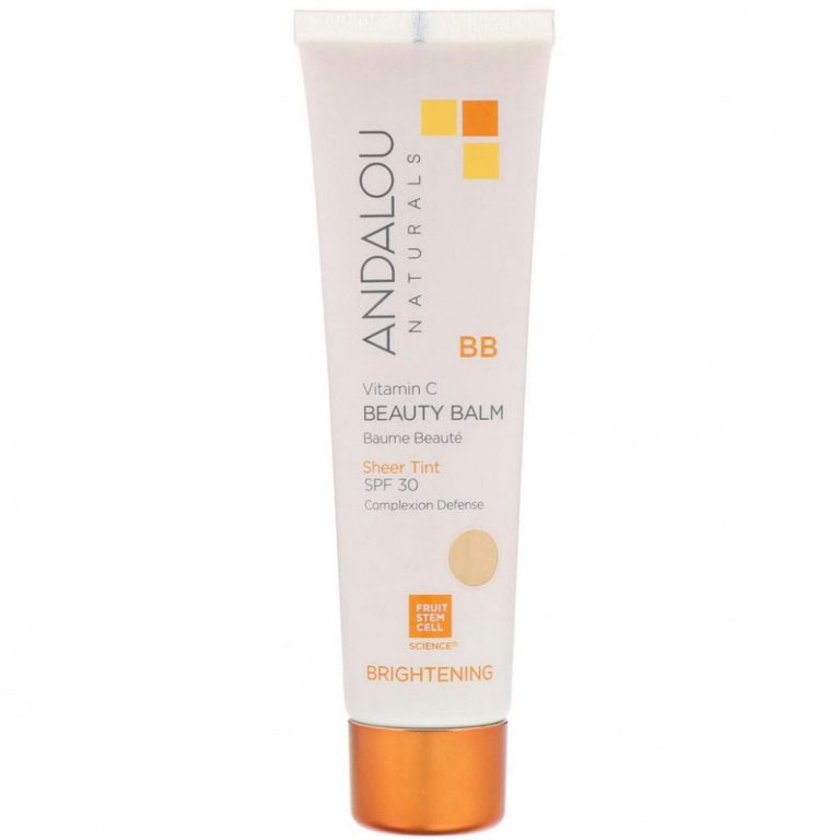 Andalou Naturals, BB Beauty Balm, осветляющий бальзам с витамином C, SPF 30, прозрачный, 58 мл (2 жидк. унции)