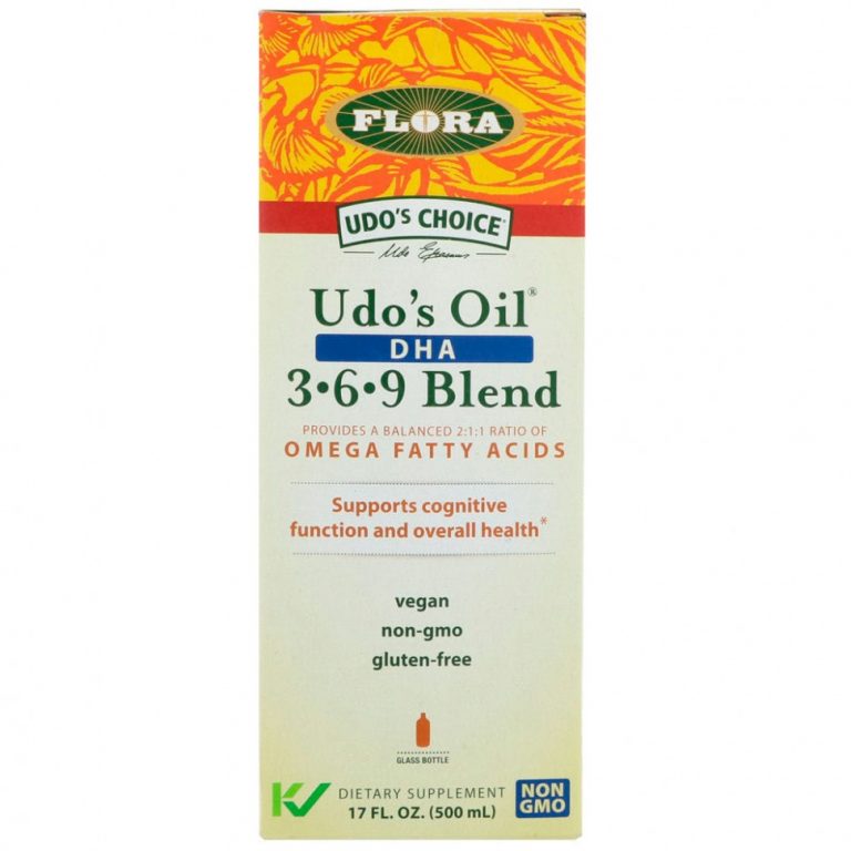 Flora, Udo’s Choice, смесь Udo’s Oil с ДГК 3-6-9, 500 мл (17 жидких унций)