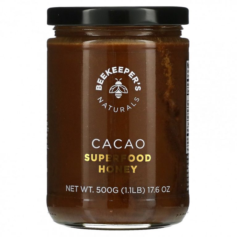 Beekeeper’s Naturals, Superfood Honey, какао, 500 г (17,6 унции)