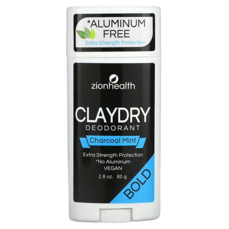 Zion Health, Bold, ClayDry, дезодорант, «Уголь и мята», 80 г (2,8 унции)