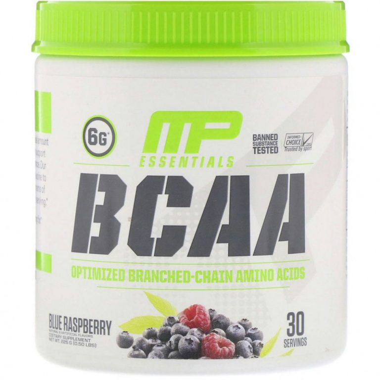 MusclePharm, Essentials, аминокислоты с разветвленной цепью, голубая малина, 225 г (0,5 фунта)