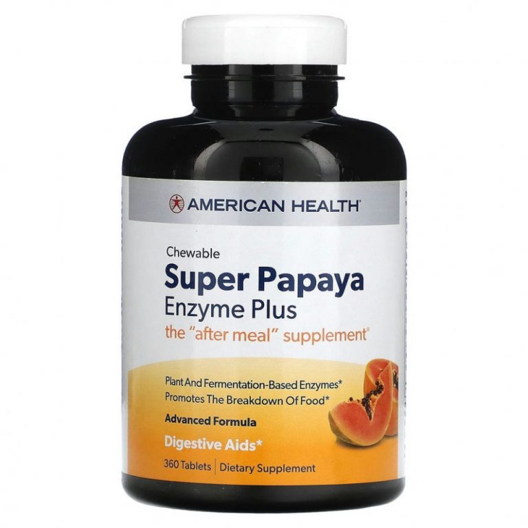 American Health, Super Papaya Enzyme Plus, жевательные таблетки с ферментами, 360 шт.