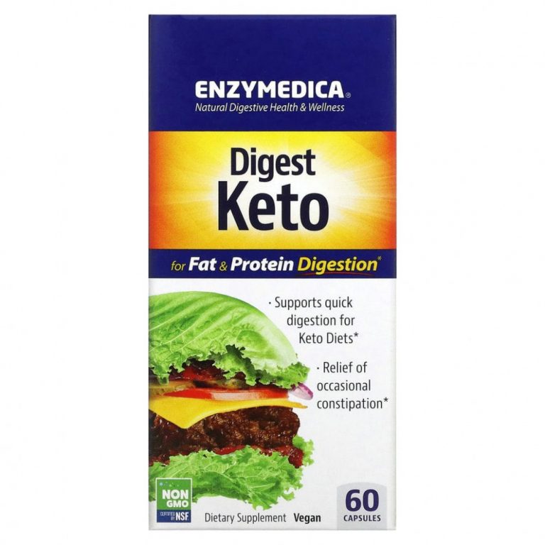 Enzymedica, Digest Keto, комплекс для кетодиеты, 60 капсул