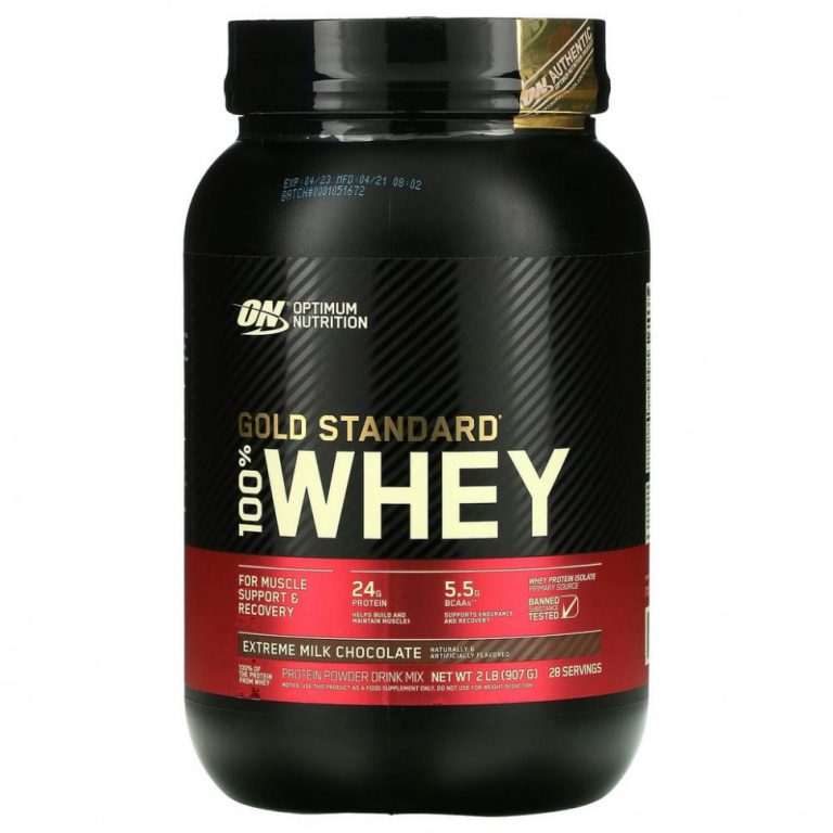 Optimum Nutrition, Gold Standard 100% Whey, протеиновая сыворотка со вкусом молочного шоколада, 907 г (2 фунта)