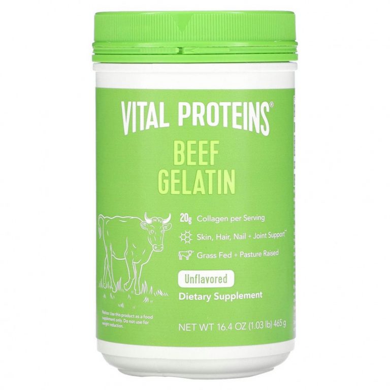 Vital Proteins, говяжий желатин, без добавок, 465 г (16,4 унции)