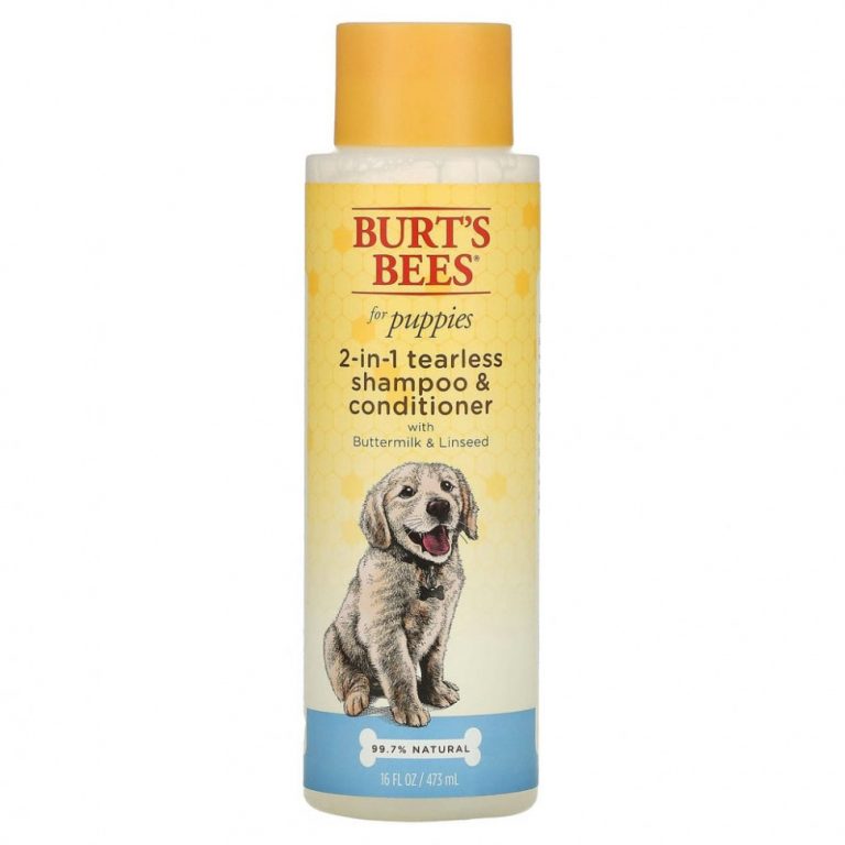 Burt’s Bees, 2-в-1 шампунь и кондиционер для щенков с пахтой и льняными семенами, 473 мл (16 жидк. Унций)